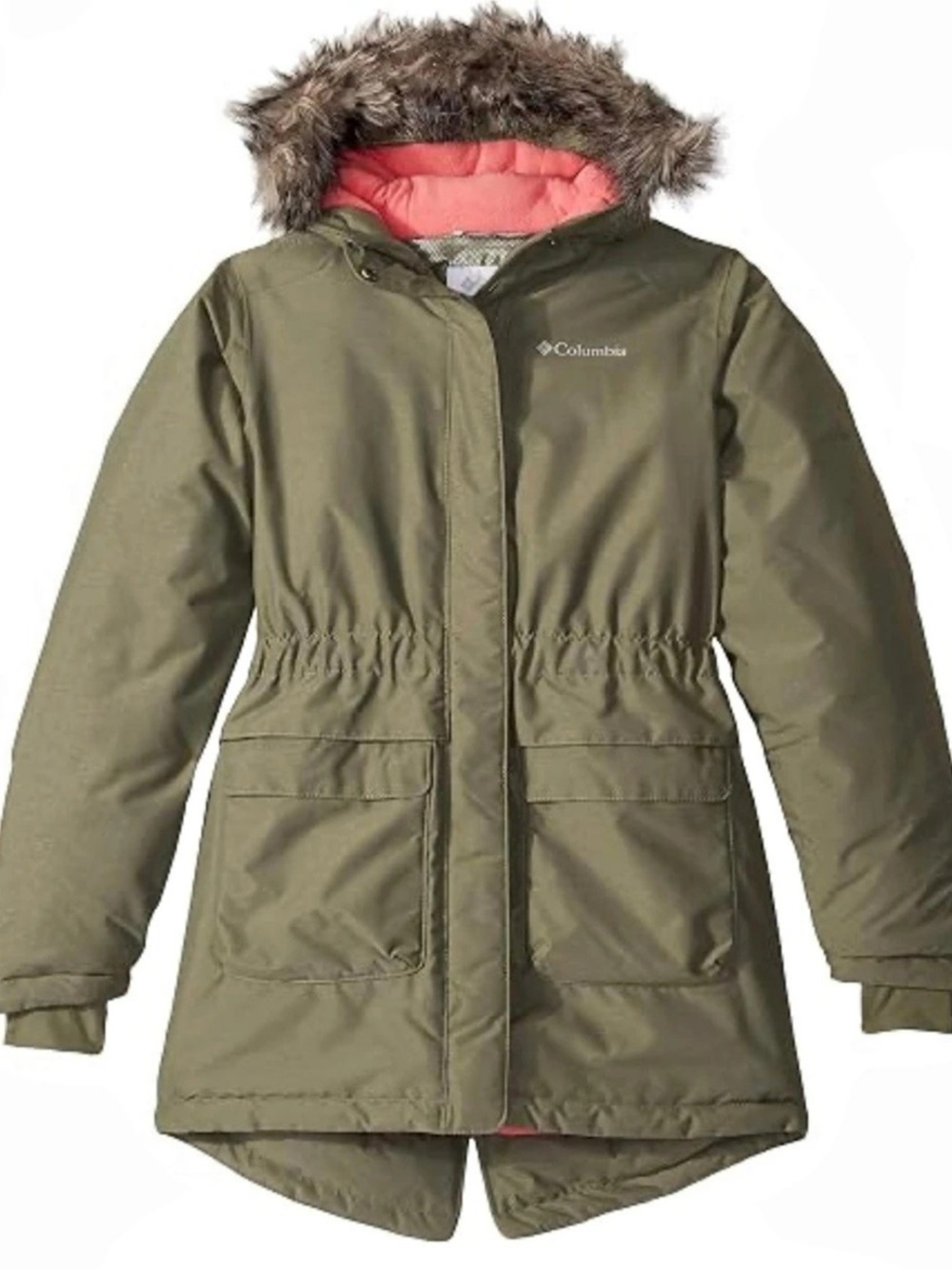 Columbia Girls Nordic Strider Omni Heat Tech Winter Parka Jacket Size Small 7/8